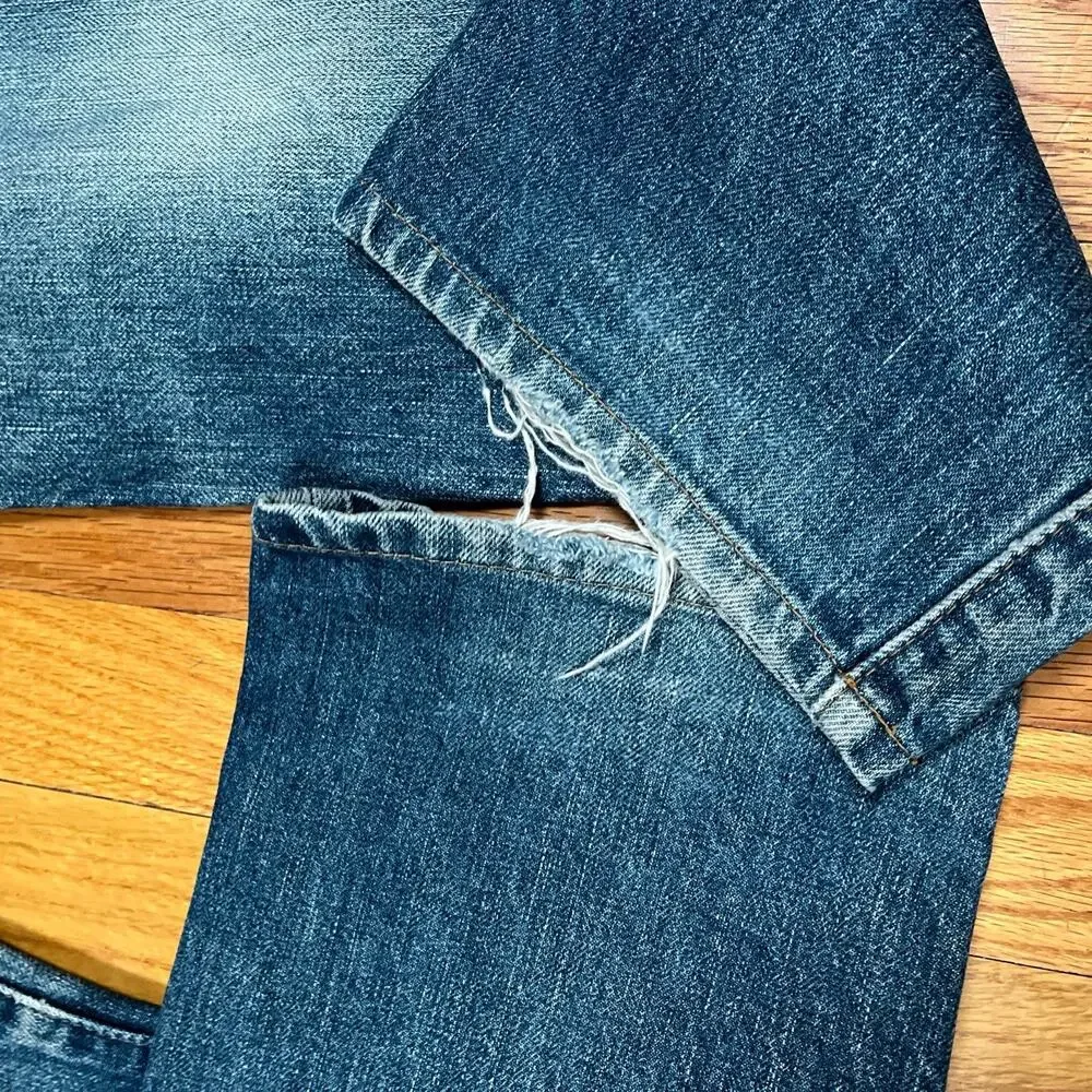 Vintage 90s Levi's 502-XX Selvedge Denim Jeans Big E Red Line Japan Made 28” J22